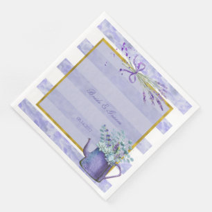 Serviette En Papier Provence Lavande Purple Fleur Mariage Floral