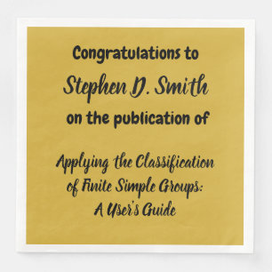 Serviette En Papier Publication Félicitations Livre Article Brush