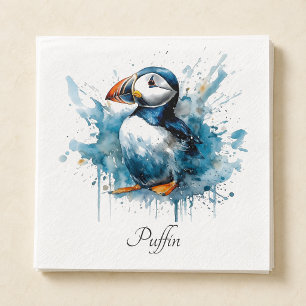 Serviette En Papier Puffin Splash, personnalisé