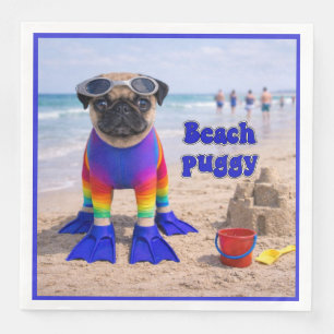 Serviette En Papier Puggy de plage