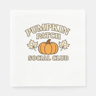 Serviette En Papier Pumpkin Patch Social Club � Cozy Autumn Aesthetic 