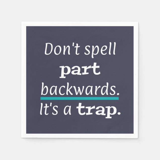 Serviette En Papier Pun Part Back Funny Papa Joke Anglais Enseignant (Devant)