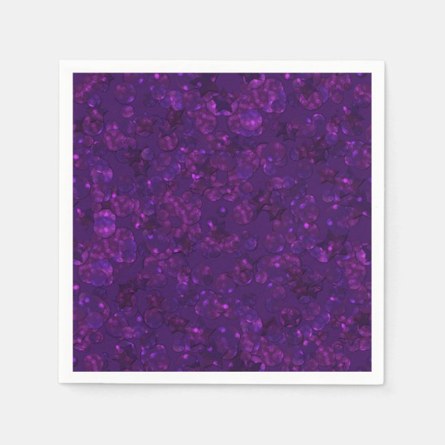 Serviette En Papier Purple confeti (Devant)