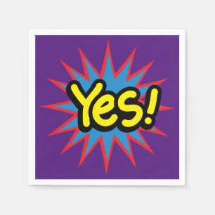 Serviette En Papier Purple Fun Pop Art Oui