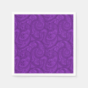 Serviette En Papier Purple Paisley