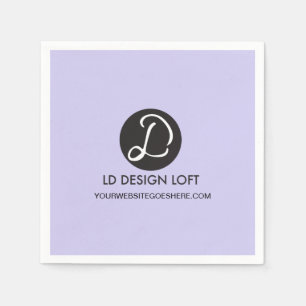 Serviette En Papier Purple Simple Utilisez votre logo ici et le site W