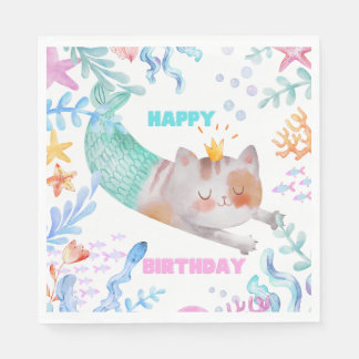 Serviette En Papier PurrMaid Anniversaire Napkin
