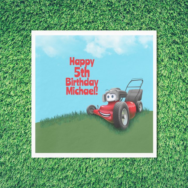 Serviette En Papier Push Lawn Mower Anniversaire Plaques de papier Bow (Créateur téléchargé)