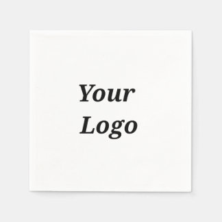 Serviette En Papier Q r code add logo here business details leave revi