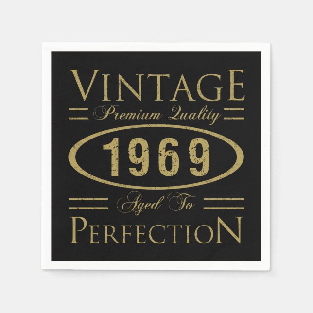 Serviette En Papier Qualité Premium 1969 (Devant)