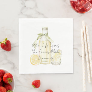 Serviette En Papier Quand La Vie Vous Donne Des Citrons Font De La Lem