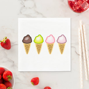 Serviette En Papier Quatre Glaces