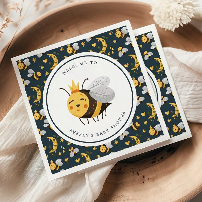 Serviette En Papier Queen Bee Honey Bee Baby shower mignon (Créateur téléchargé)