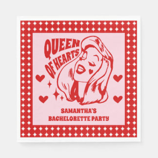 Serviette En Papier Queen of Hearts Bachelorette Party