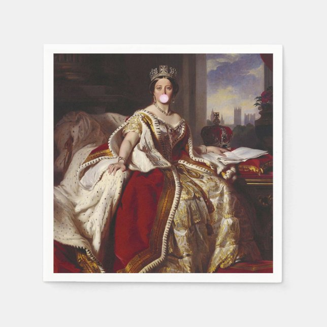 SERVIETTE EN PAPIER QUEEN VICTORIA SOUFFLE UNE BULLE ROSE GUM (Devant)
