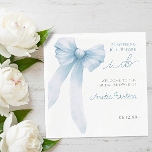 Serviette En Papier Quelque Chose de Bleu Avant de Dire Oui Cérémonie
