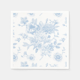 Serviette En Papier Quelque chose de bleu avant de faire Blue Floral T