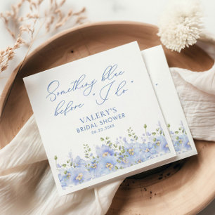 Serviette En Papier Quelque chose de bleu avant de faire Fête des mari