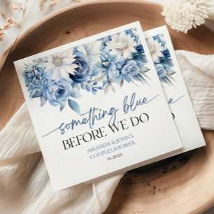 Serviette En Papier Quelque Chose De Bleu Avant De Faire Floral Couple