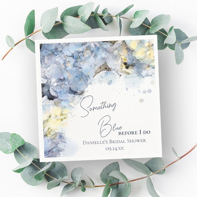 Serviette En Papier Quelque chose de bleu avant de faire Hydrangea Fêt (Créateur téléchargé)