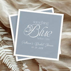 Serviette En Papier Quelque Chose de Bleu Avant Ma Baby Shower