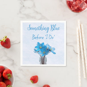 Serviette En Papier Quelque chose de bleu avant ma douche de mariée