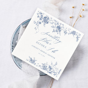 Serviette En Papier Quelque chose de bleu avant que je fasse une fête 