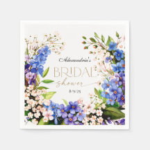Quelque chose de bleu : Gypsophile et lin Shower d