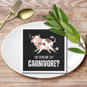 Serviette En Papier Quelqu'Un A Dit Carnivore Drôle Amateur De Viande