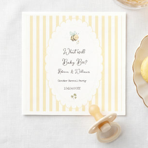 Serviette En Papier  Qu'est-ce que bébé sera ? Révélation du sexe Prép