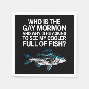 Serviette En Papier Qui Est Le Poisson Gay Mormon Drôle LGBTQ Pride