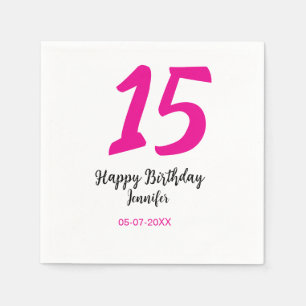 Serviette En Papier quiencenera 15e anniversaire ajouter date année te