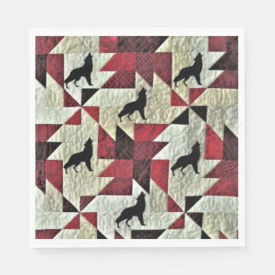Serviette En Papier Quilt de loup Howling