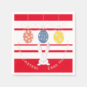 Serviette En Papier Rabbit Joyeux OEufs de Pâques Chasse Printemps Fêt