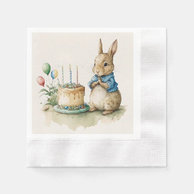 Serviette En Papier Rabbit Peter partie Napkins (Devant)
