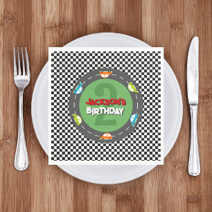 Serviette En Papier Race Car Boy Fête d'anniversaire