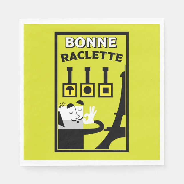 Serviette En Papier Raclette française (Devant)