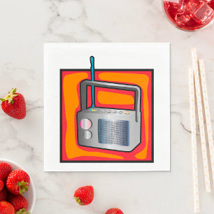 Serviette En Papier Radio rétro