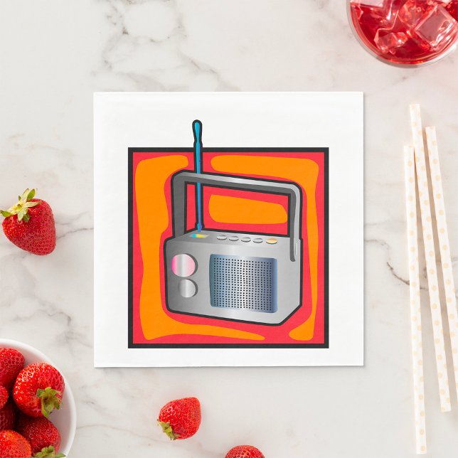 Serviette En Papier Radio rétro (Créateur téléchargé)