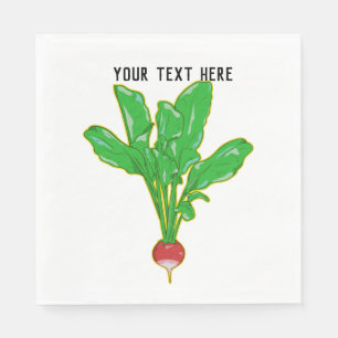 Serviette En Papier Radish vectoriel