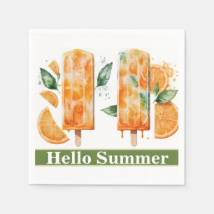 Serviette En Papier Rafraîchir les cépages orange, BONJOUR ÉTÉ