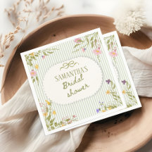 Rafraîchis du marché rayures florales Baby shower 