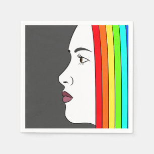 Serviette En Papier Rainbow