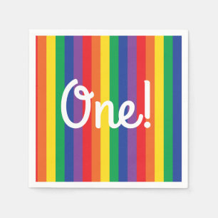 Serviette En Papier Rainbow Cute Kid's Birthday Party