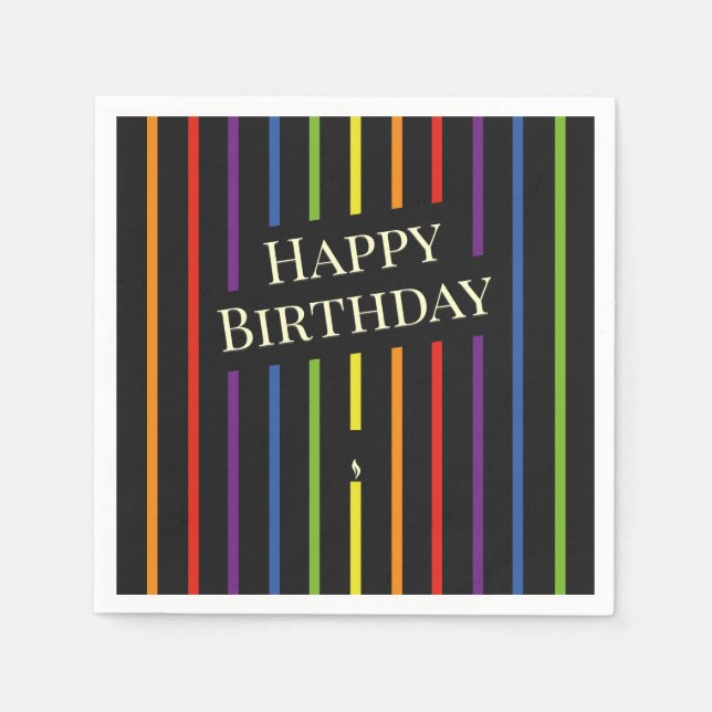 Serviette En Papier Rainbow flag gay queer lgbtq Anniversaire serviett (Devant)