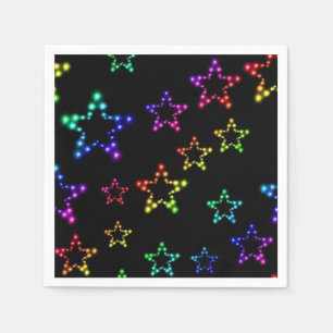 Serviette En Papier Rainbow Stars Motif Napkins