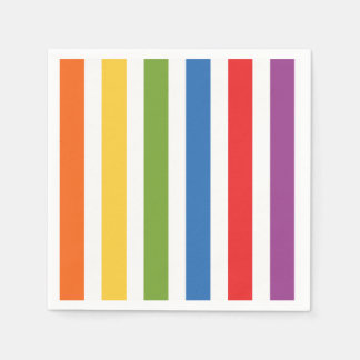 Serviette En Papier Rainbow Stripes 