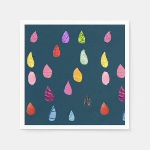 Serviette En Papier Raindrop boho coloré créatif