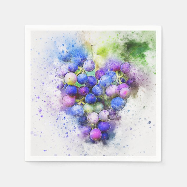 Serviette En Papier Raisins (Devant)