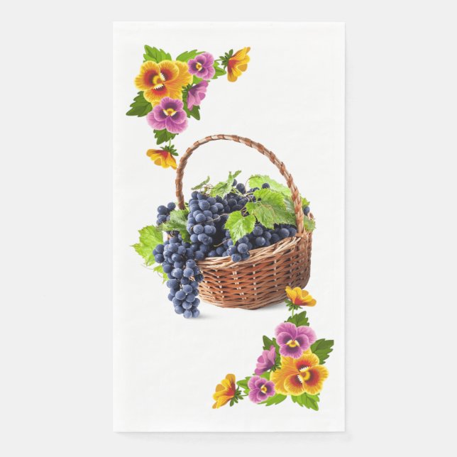 Serviette En Papier Raisins de vin (Devant)